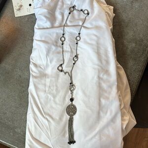 Lia Sophia black and silver necklace